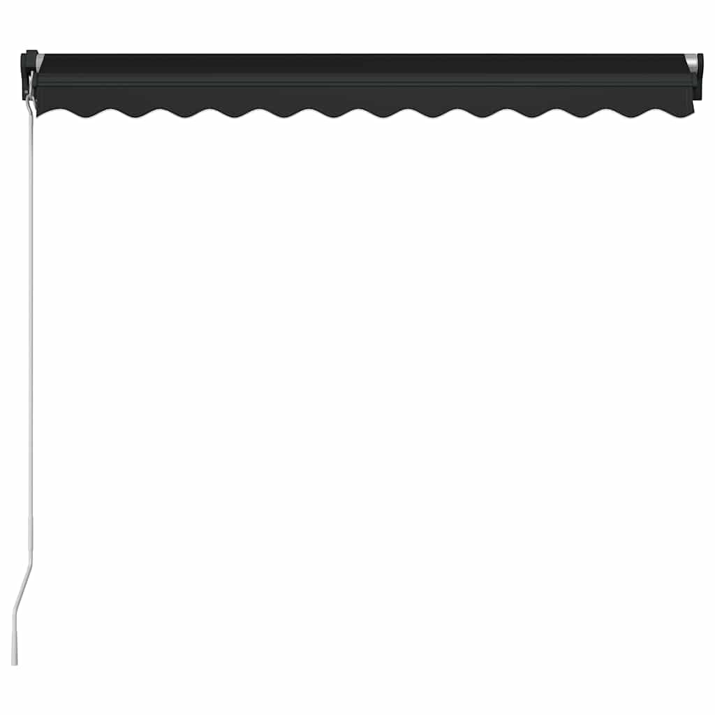 antracitszürke kézzel kihúzható LED-es napellenző 350 x 250 cm