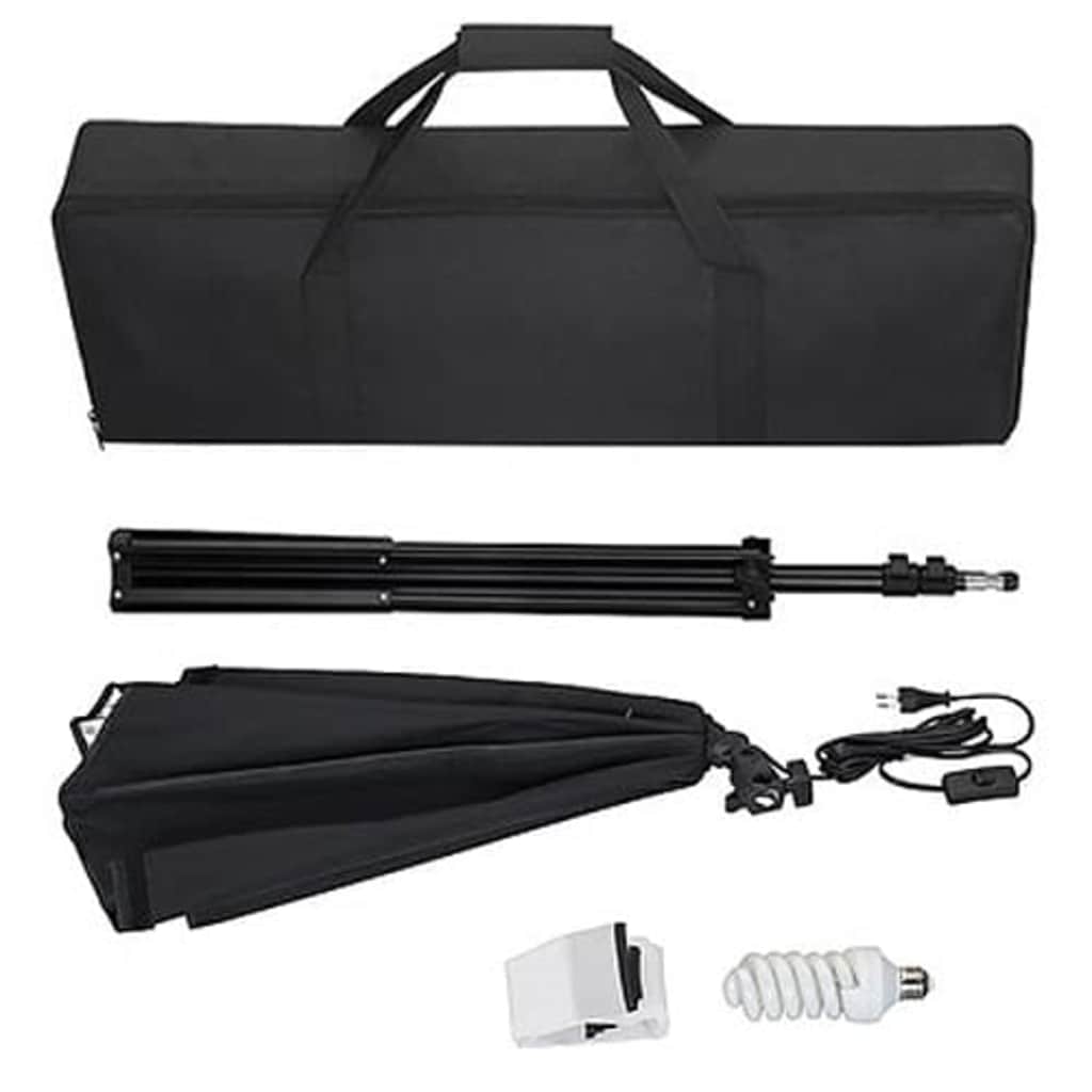 fotóstúdió-felszerelés hátterekkel és softbox lámpával