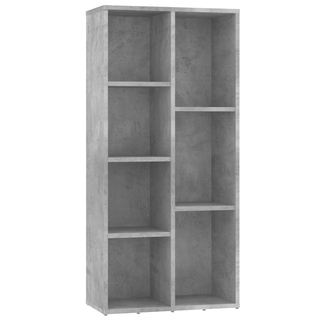 betonszürke szerelt fa könyvszekrény 50 x 25 x 106 cm