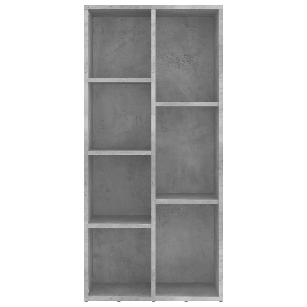 betonszürke szerelt fa könyvszekrény 50 x 25 x 106 cm