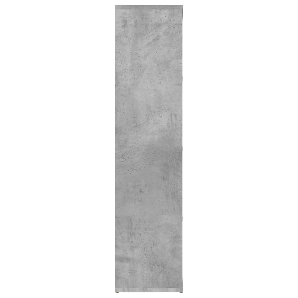betonszürke szerelt fa könyvszekrény 50 x 25 x 106 cm