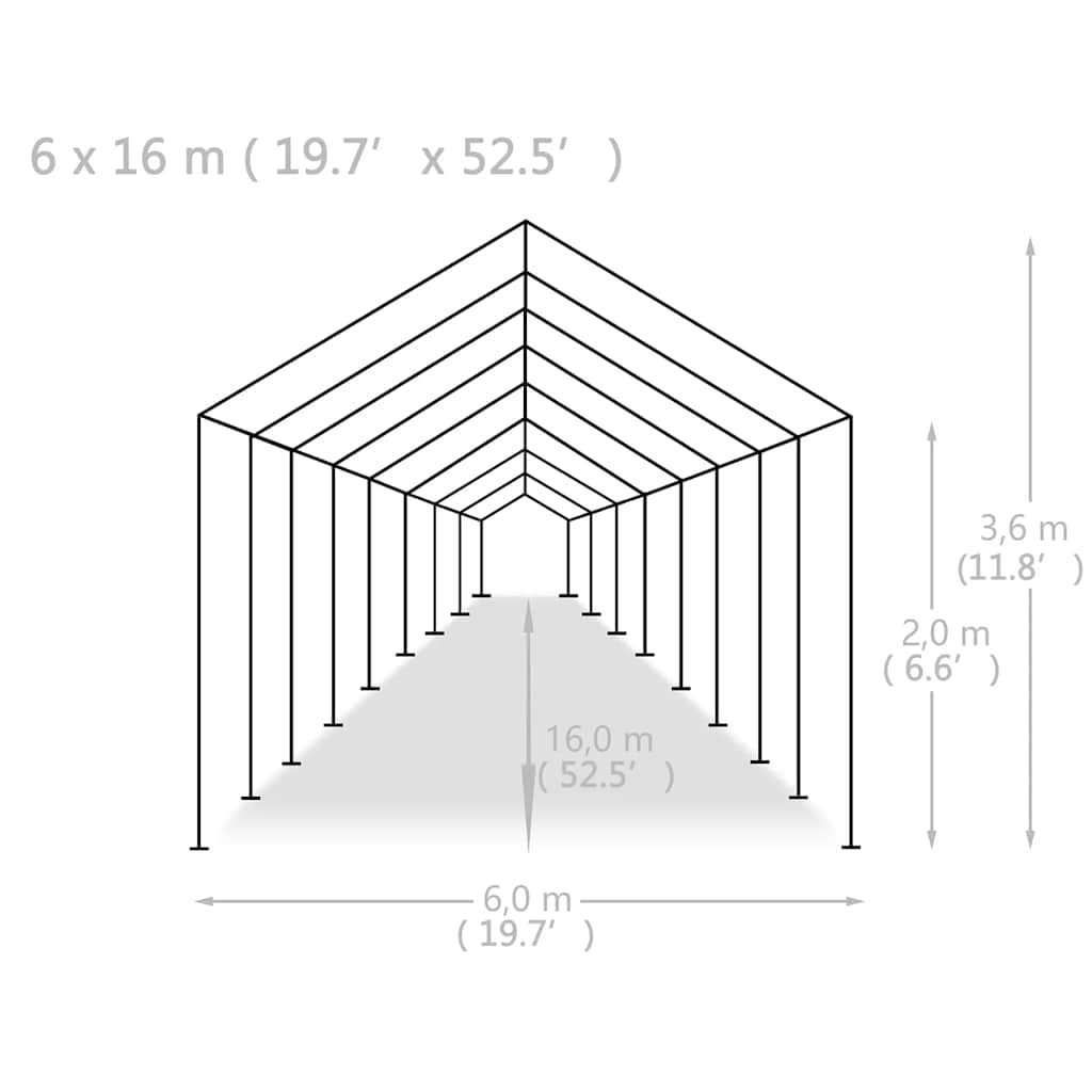 fehér polietilén partisátor 6 x 16 m