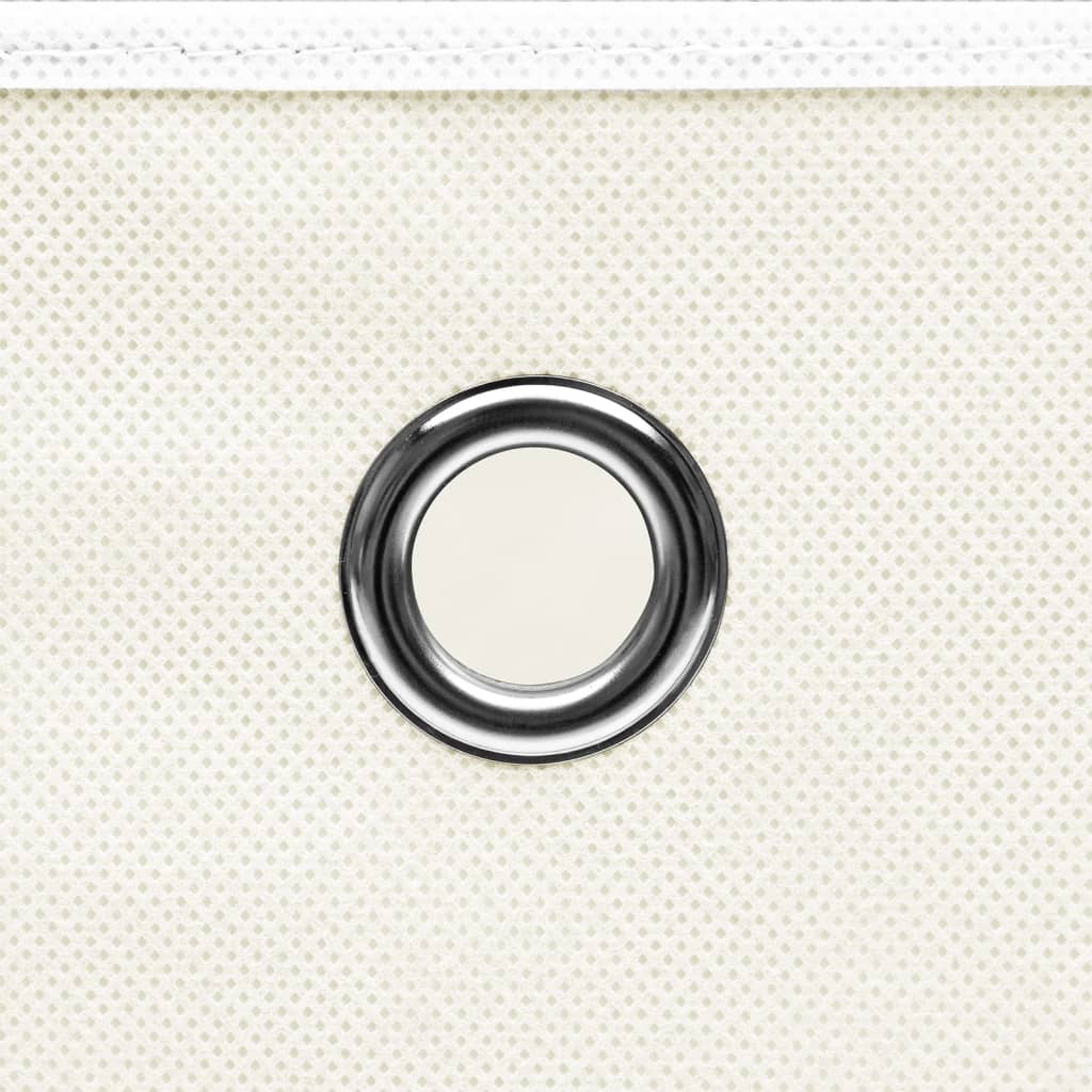 4 db fehér szövet tárolódoboz fedéllel 32 x 32 x 32 cm