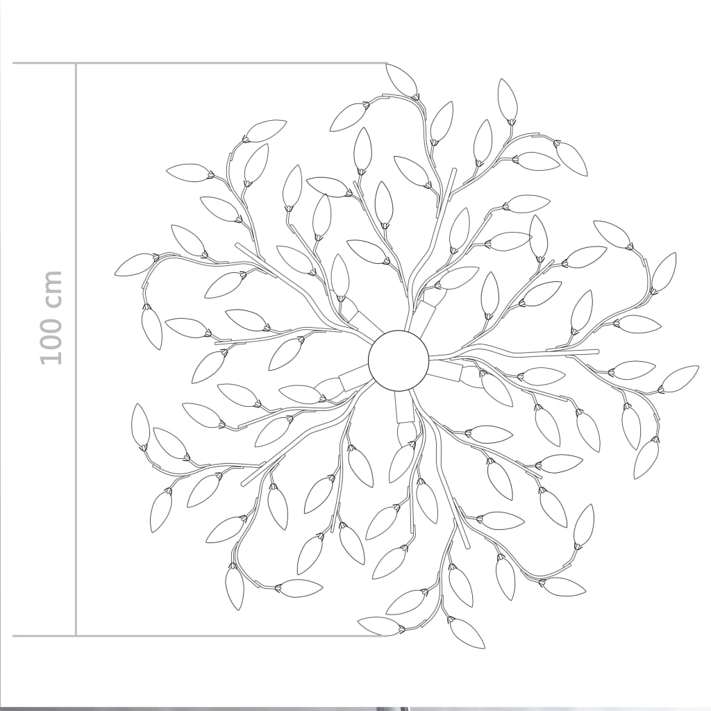 csillár lila akril kristály levél karokkal 5 db E14 izzó
