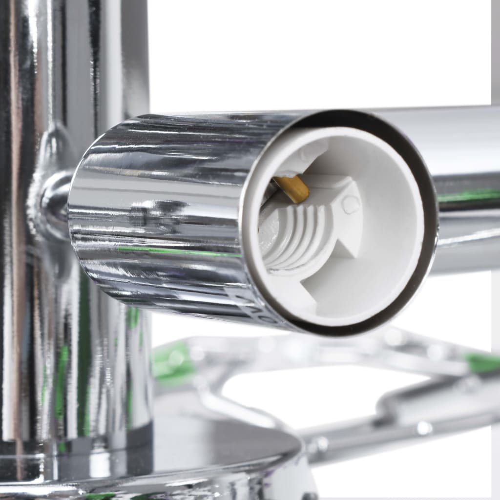 csillár zöld akril kristály levél karokkal 5 db E14 izzó