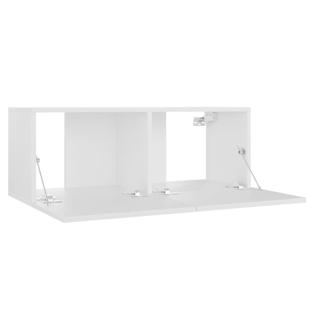 fehér szerelt fa TV-szekrény 80 x 30 x 30 cm
