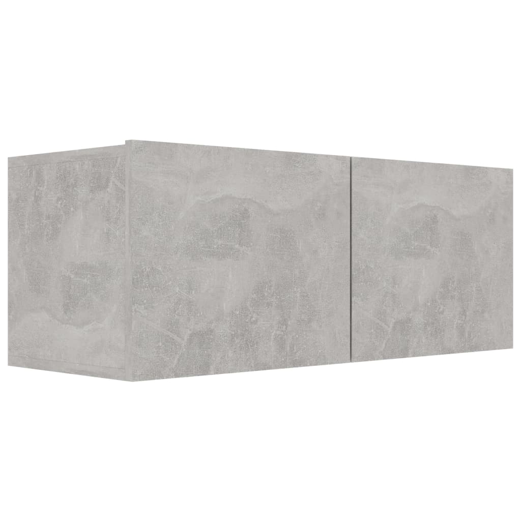 betonszürke szerelt fa TV-szekrény 80 x 30 x 30 cm
