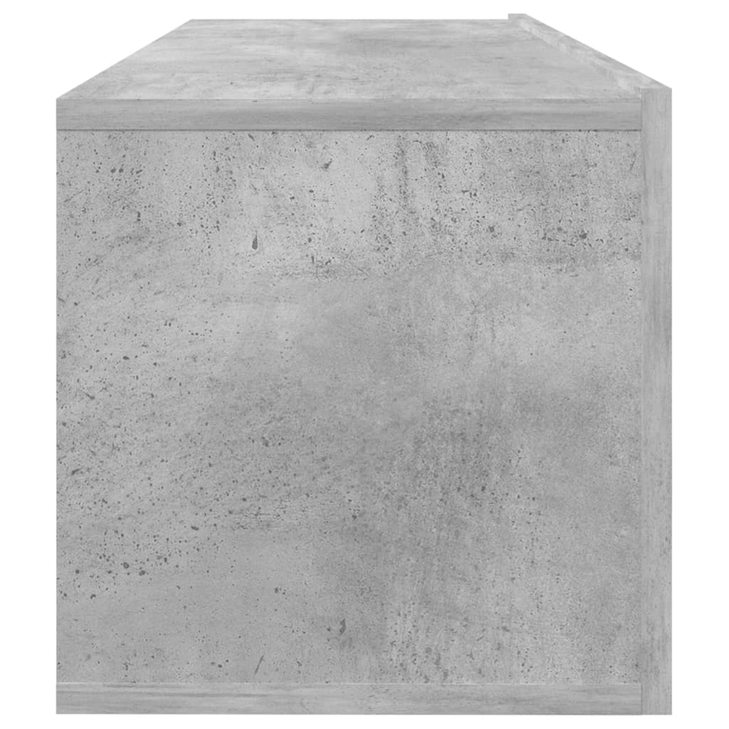 betonszürke szerelt fa TV-szekrény 100 x 30 x 30 cm