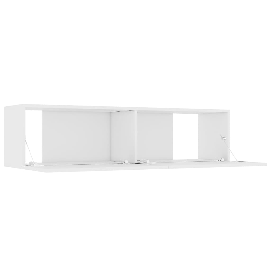 fehér szerelt fa TV-szekrény 120 x 30 x 30 cm