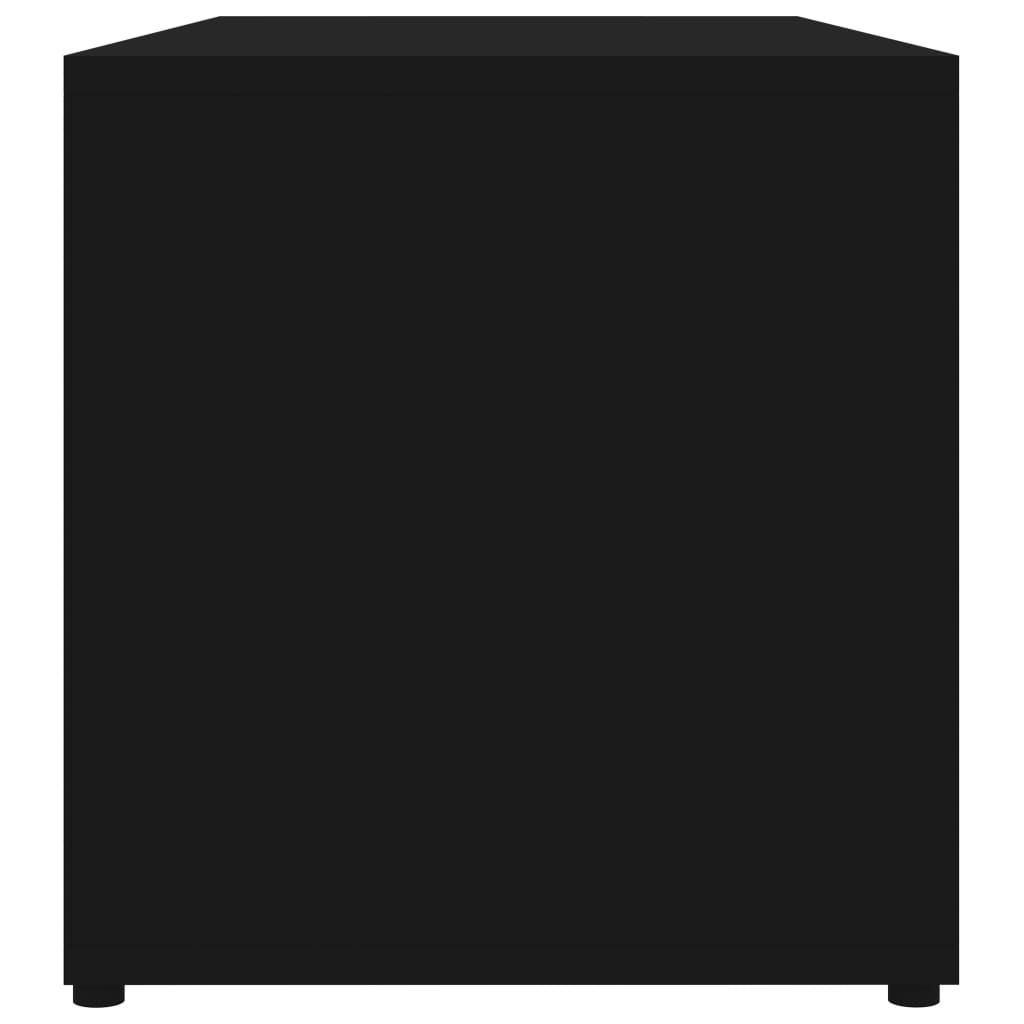 fekete szerelt fa TV-szekrény 80 x 34 x 36 cm