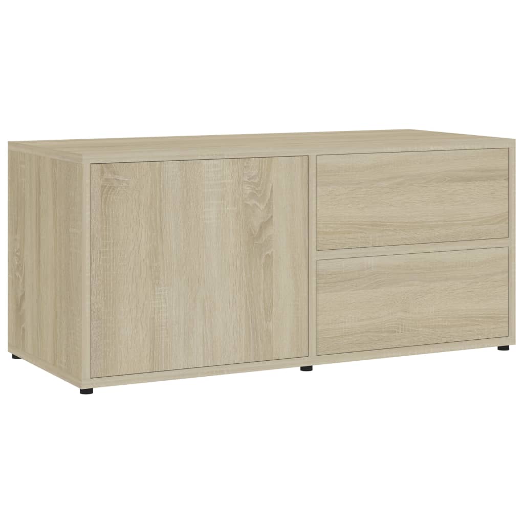 sonoma tölgy színű szerelt fa TV-szekrény 80 x 34 x 36 cm