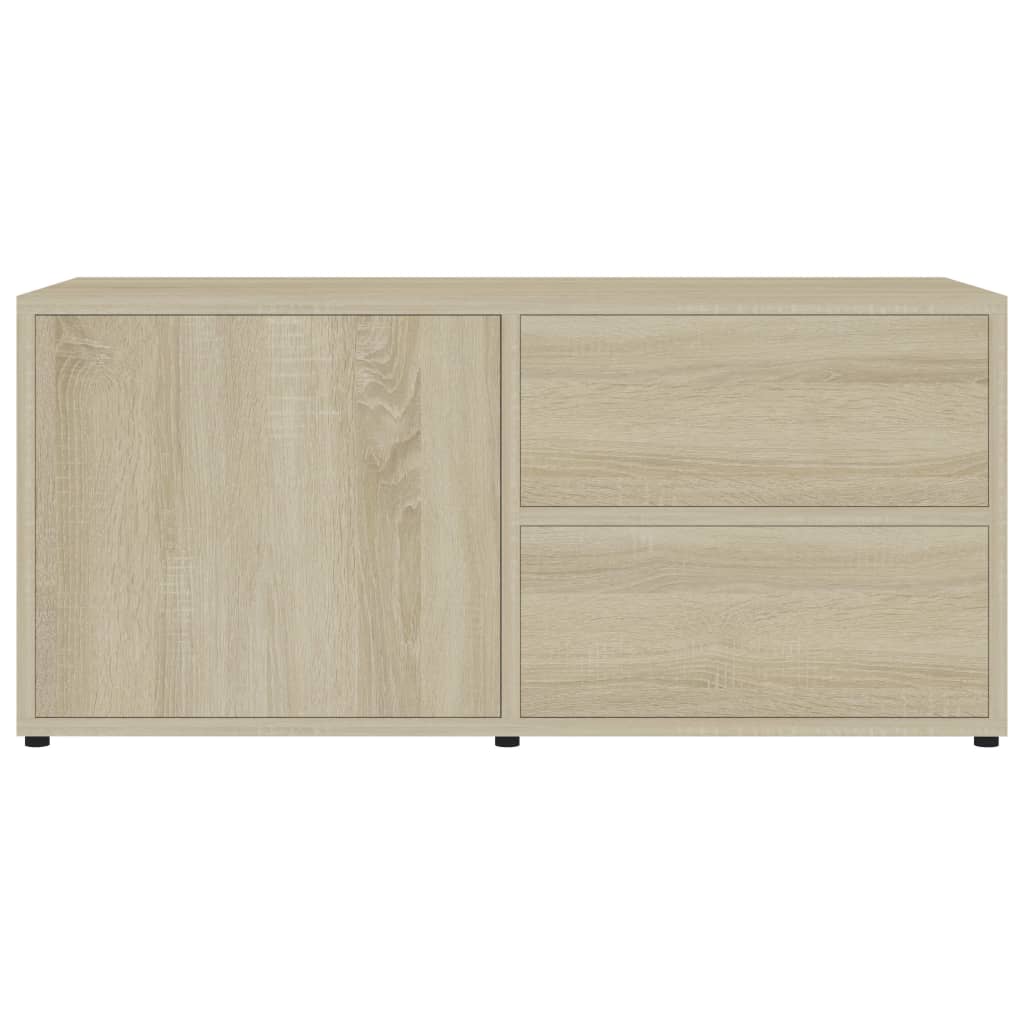 sonoma tölgy színű szerelt fa TV-szekrény 80 x 34 x 36 cm