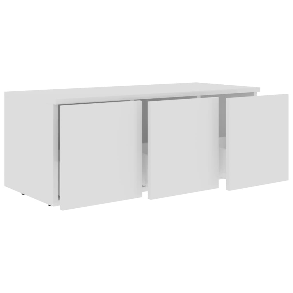 fehér szerelt fa TV-szekrény 80 x 34 x 30 cm