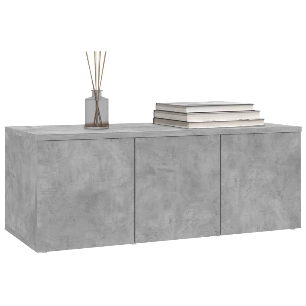 betonszürke szerelt fa TV-szekrény 80 x 34 x 30 cm