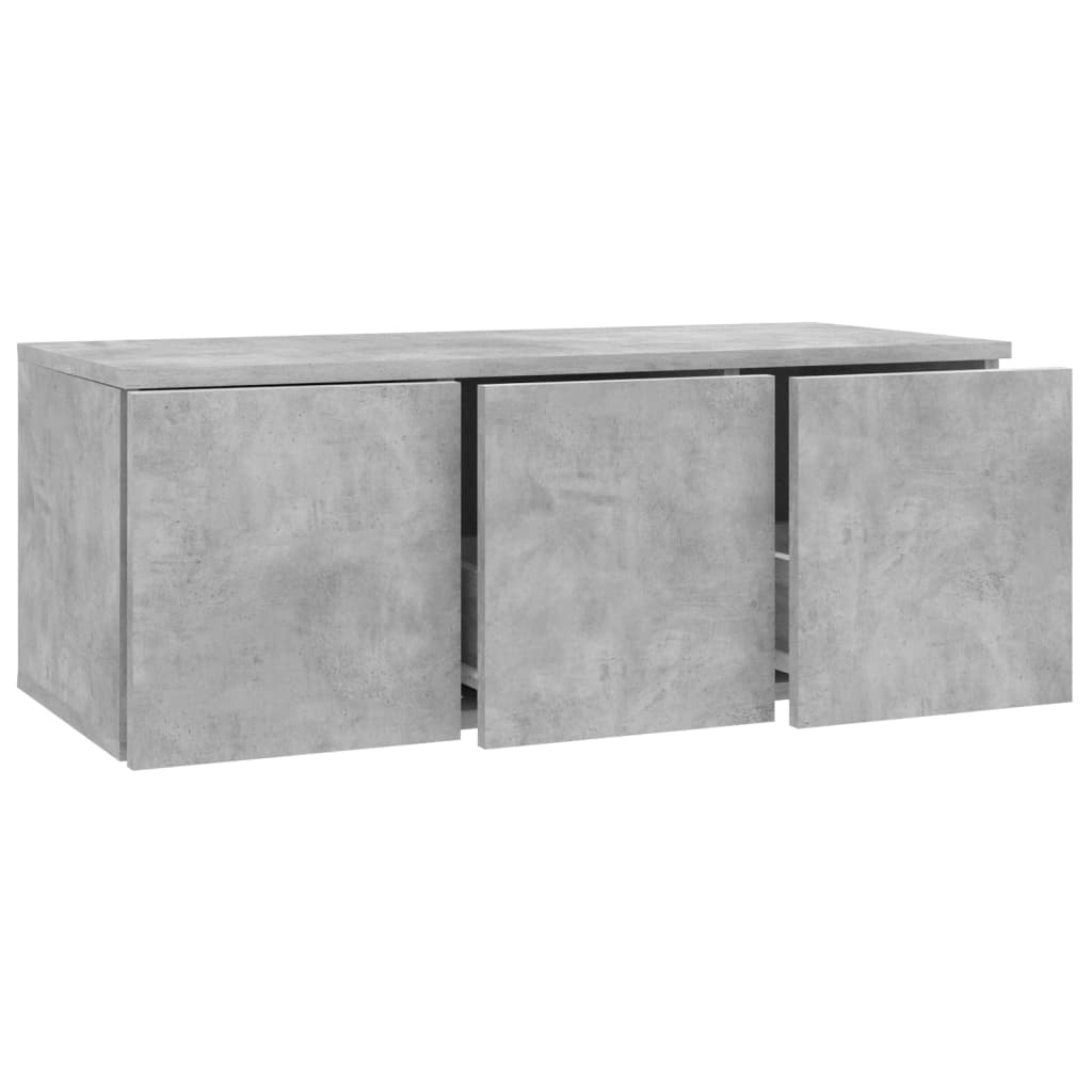 betonszürke szerelt fa TV-szekrény 80 x 34 x 30 cm