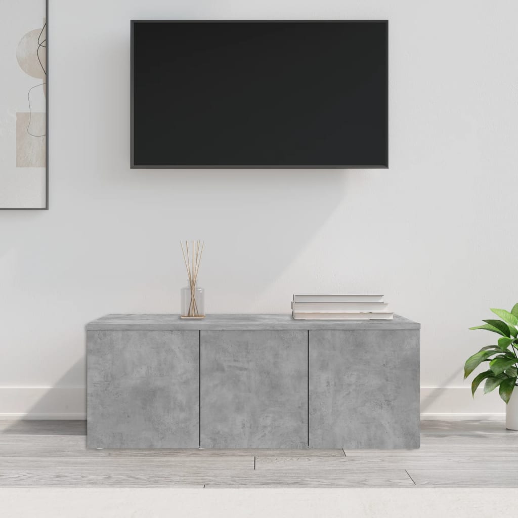betonszürke szerelt fa TV-szekrény 80 x 34 x 30 cm