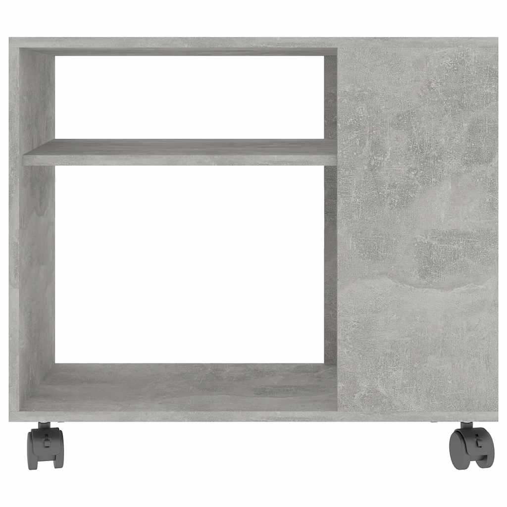 betonszürke szerelt fa kisasztal 70 x 35 x 55 cm