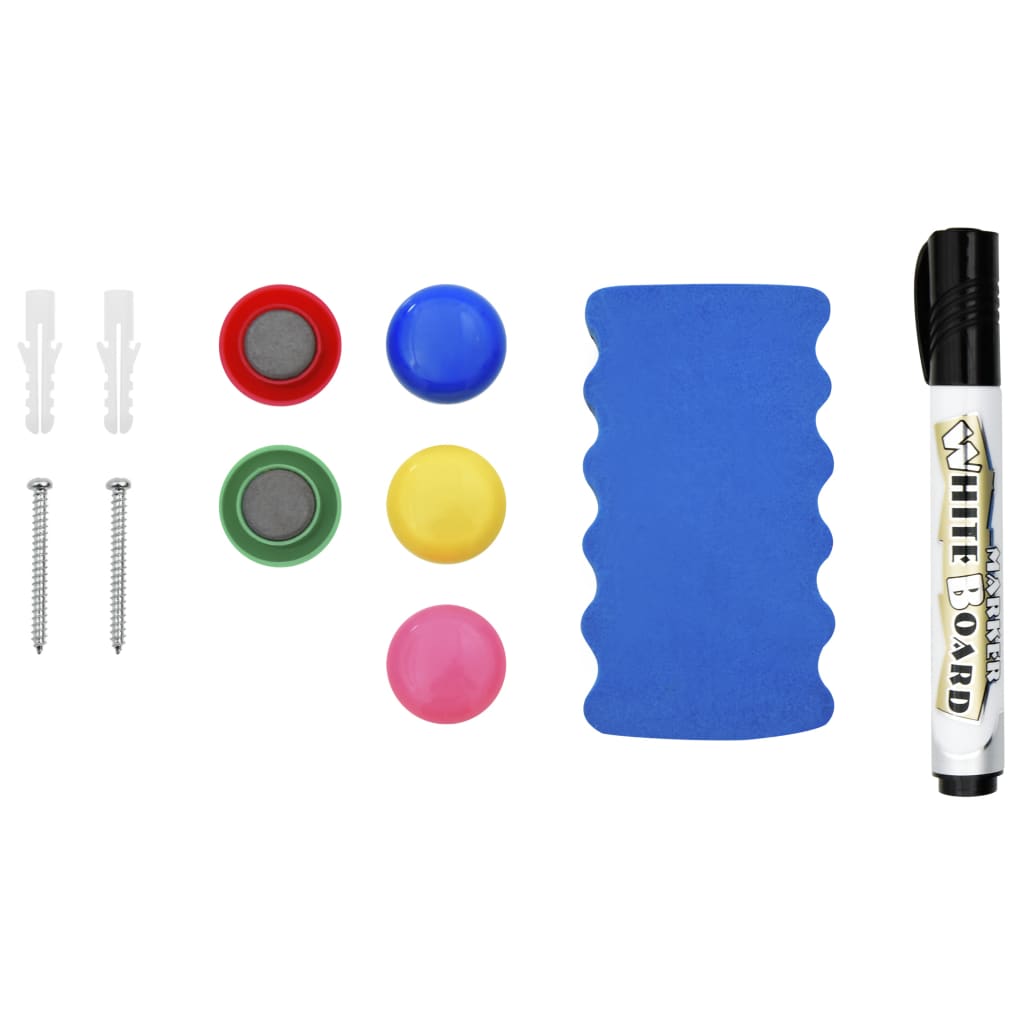 szárazon letörölhető fehér acél mágnestábla 90 x 60 cm