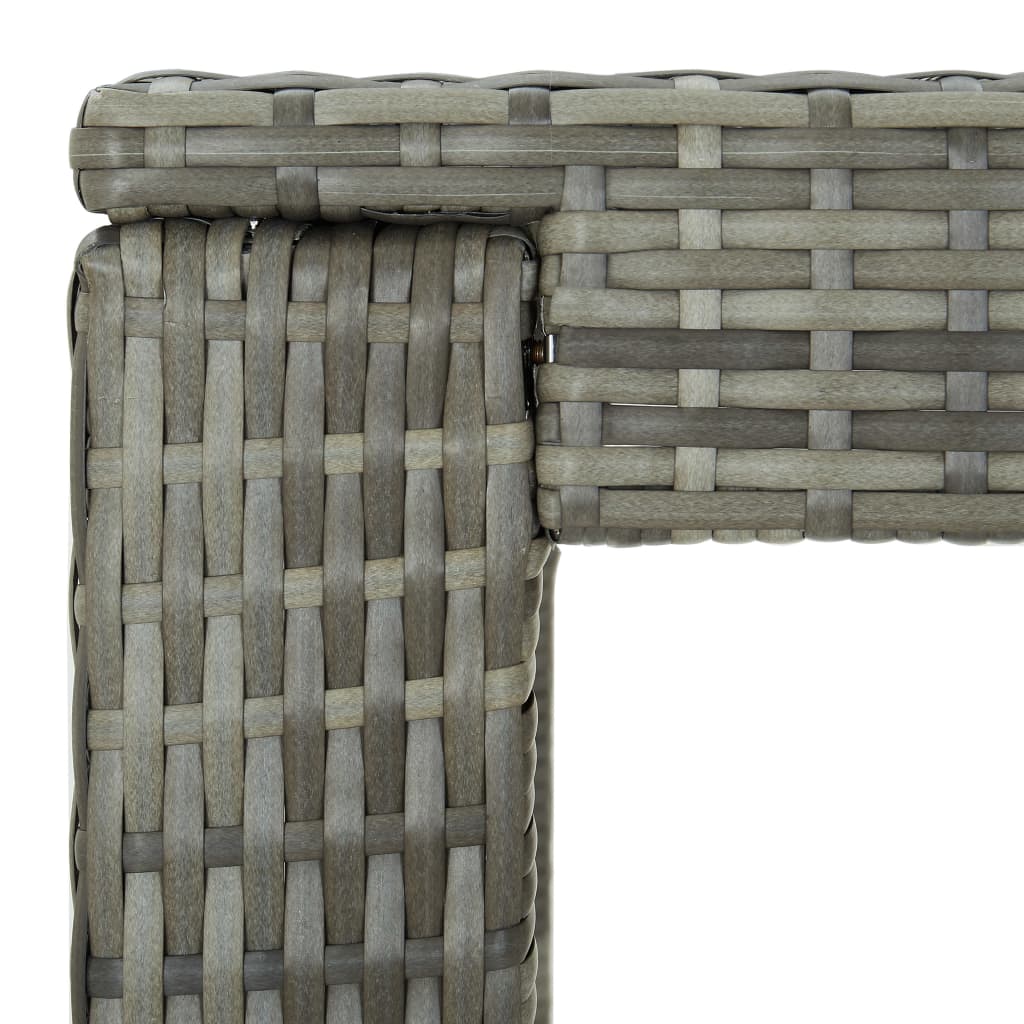 szürke polyrattan kerti bárasztal 100 x 60,5 x 110,5 cm