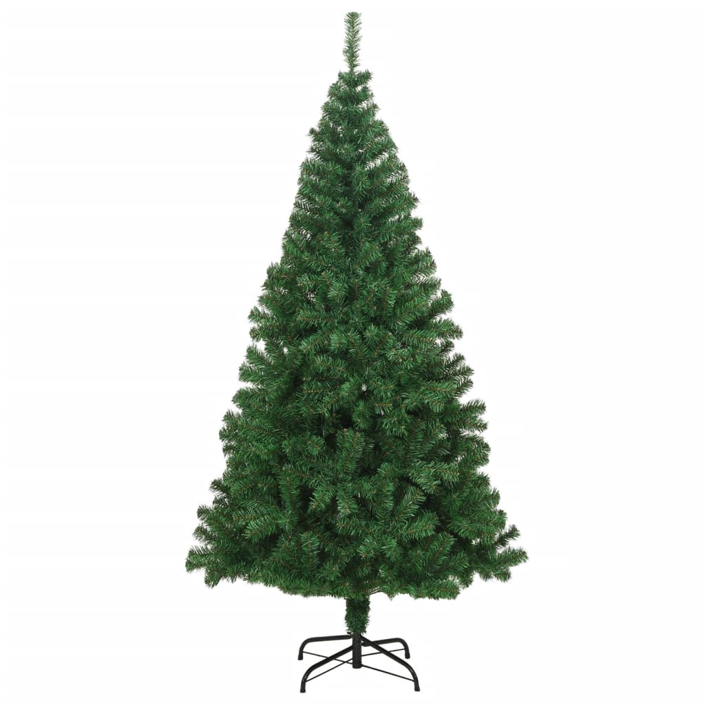 zöld PVC műkarácsonyfa vastag ágakkal 210 cm