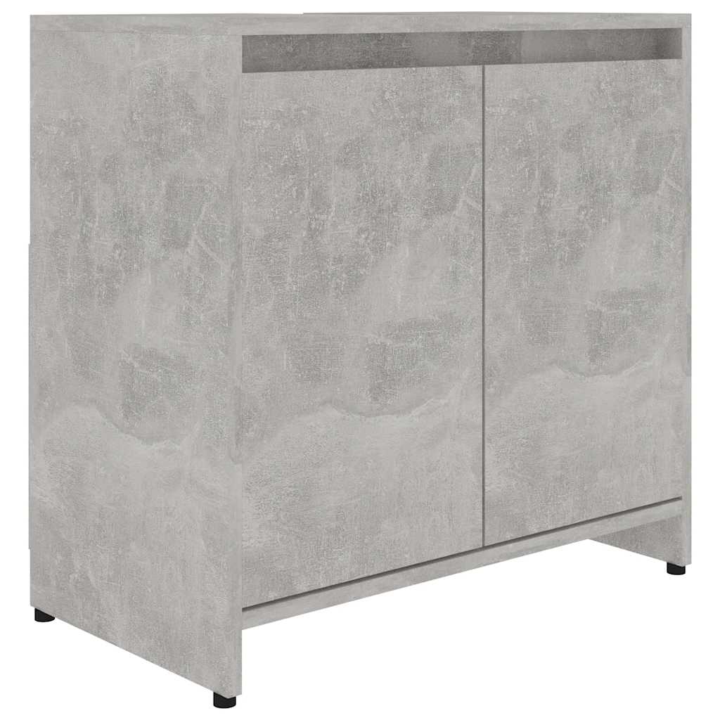 betonszürke szerelt fa fürdőszobaszekrény 60 x 33 x 61 cm