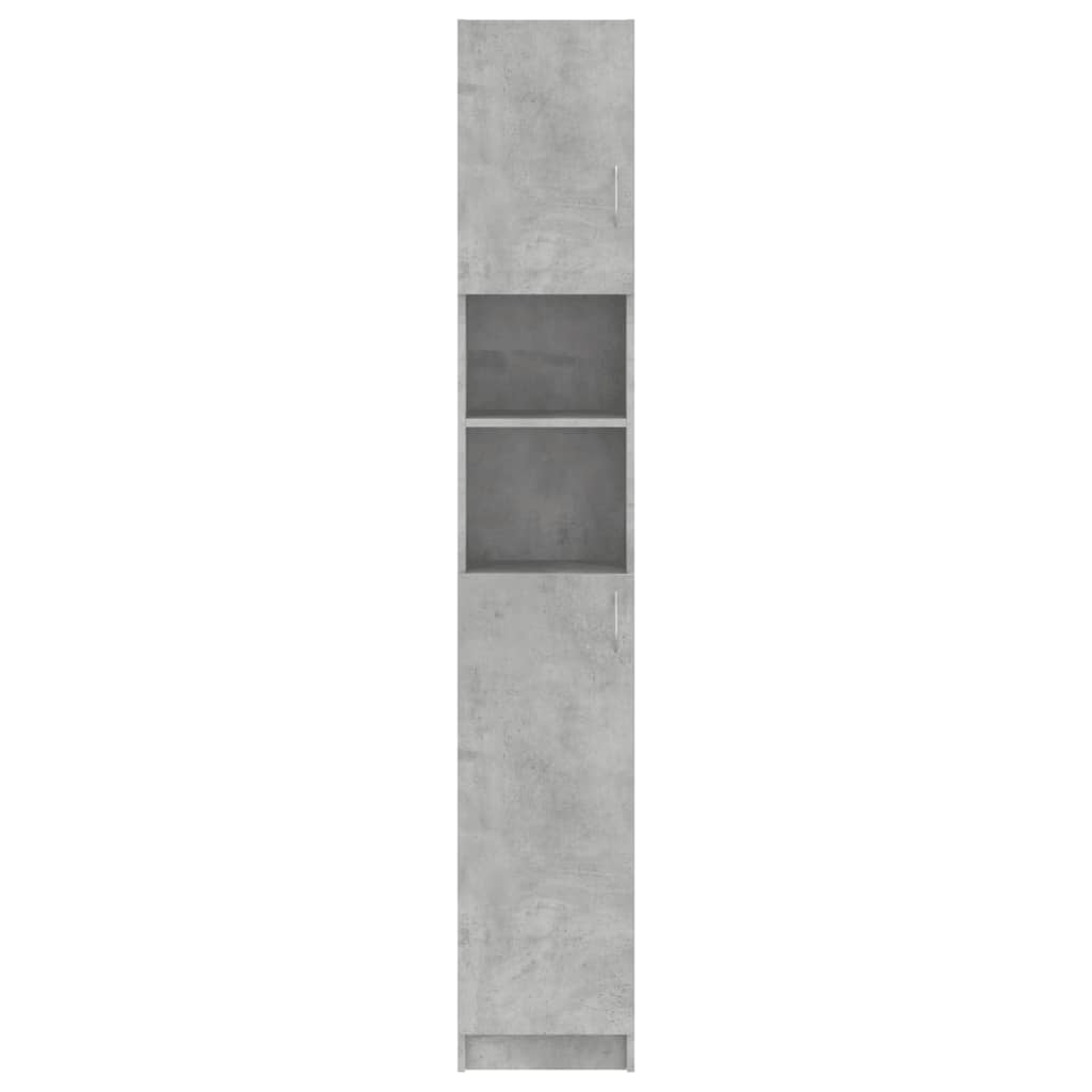 betonszürke szerelt fa fürdőszobaszekrény 32 x 25,5 x 190 cm