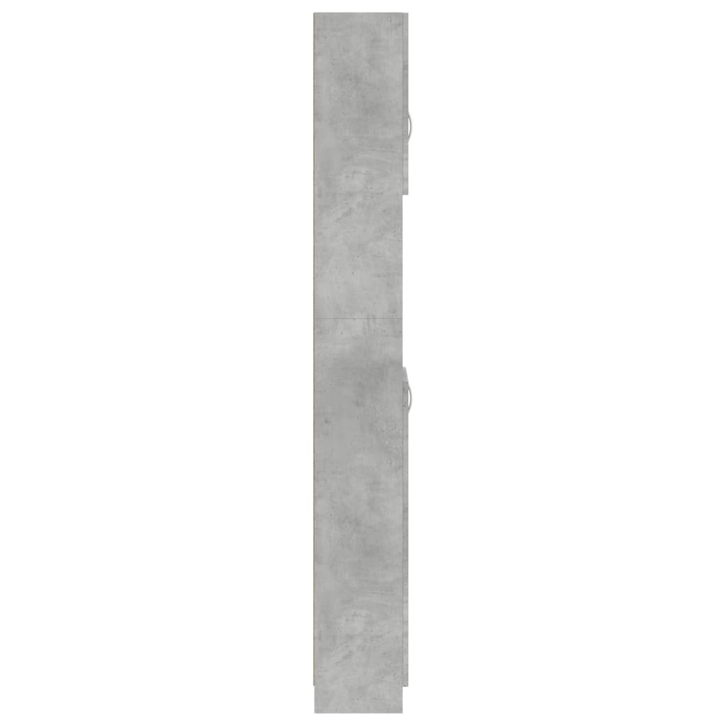 betonszürke szerelt fa fürdőszobaszekrény 32 x 25,5 x 190 cm