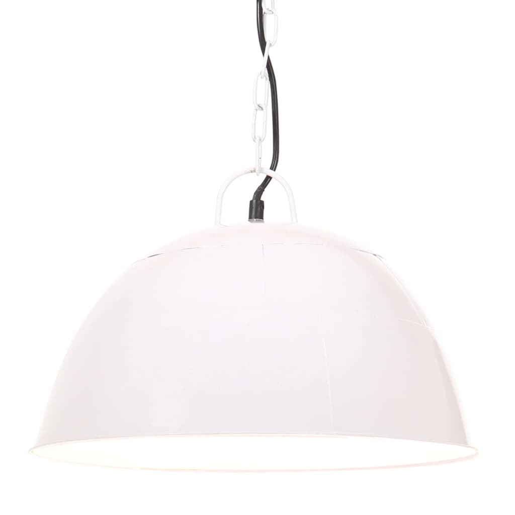kerek fehér ipari vintage függőlámpa 25 W 41 cm E27