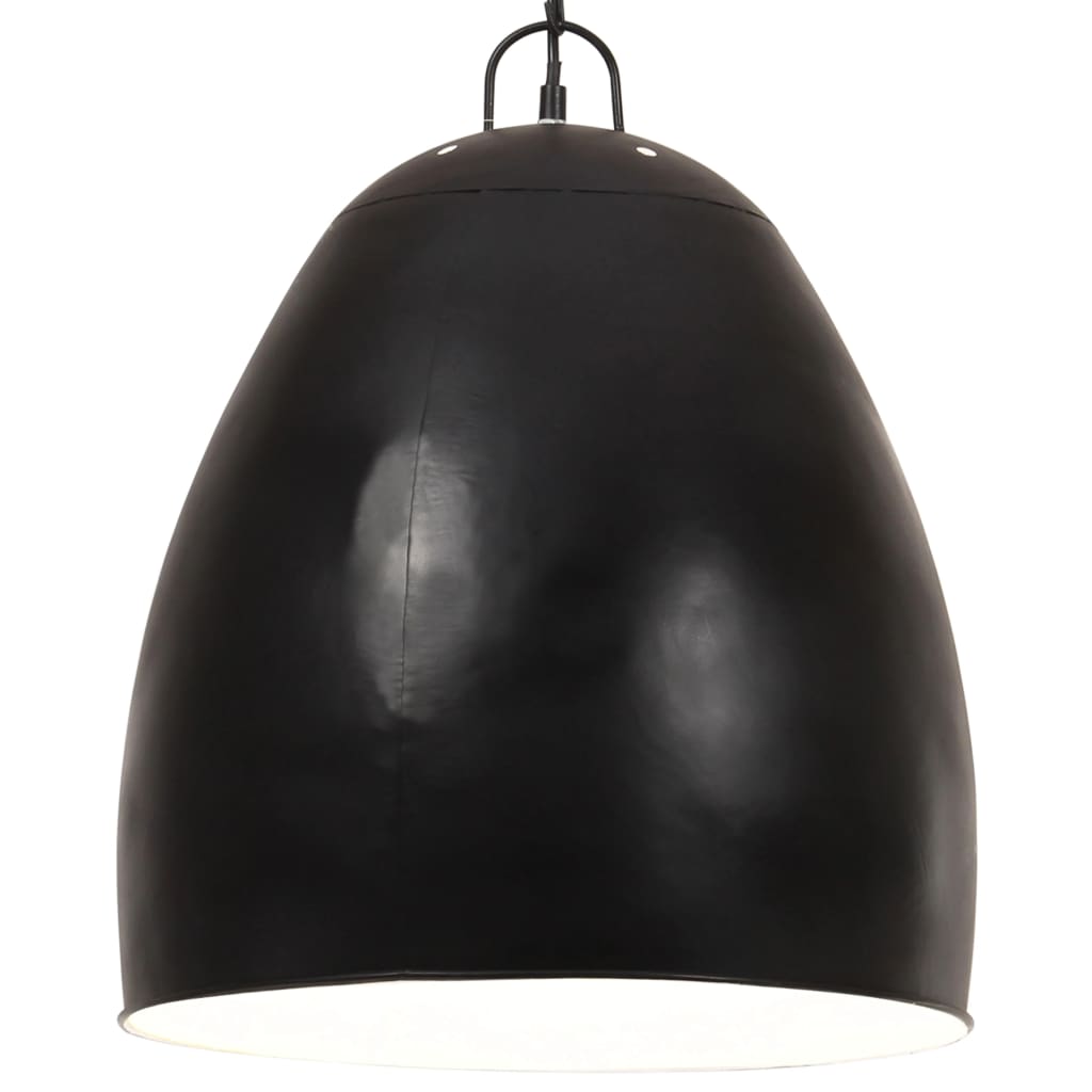 kerek fekete ipari függőlámpa 25 W 42 cm E27
