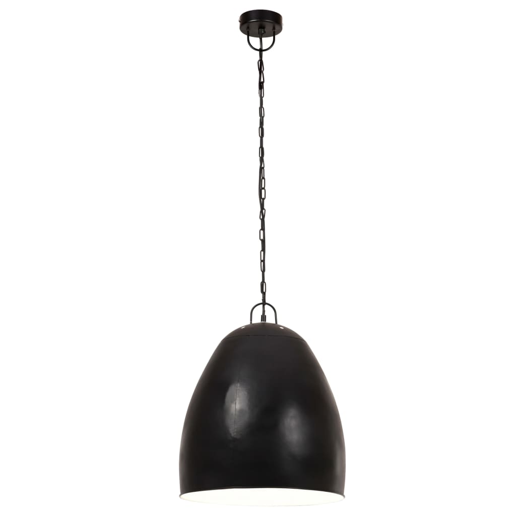 kerek fekete ipari függőlámpa 25 W 42 cm E27