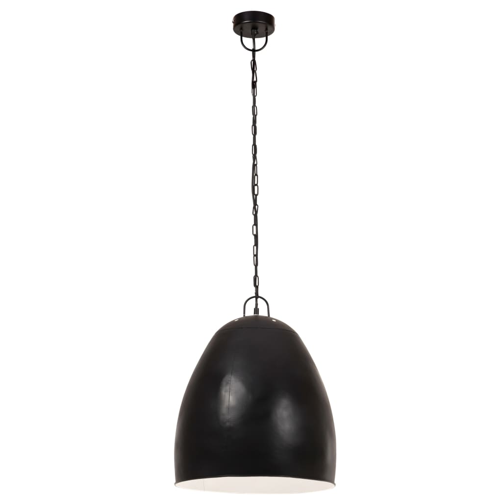 kerek fekete ipari függőlámpa 25 W 42 cm E27