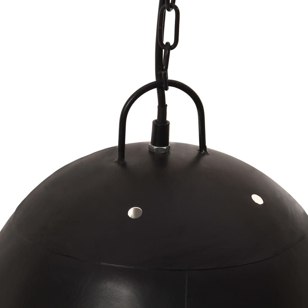 kerek fekete ipari függőlámpa 25 W 42 cm E27