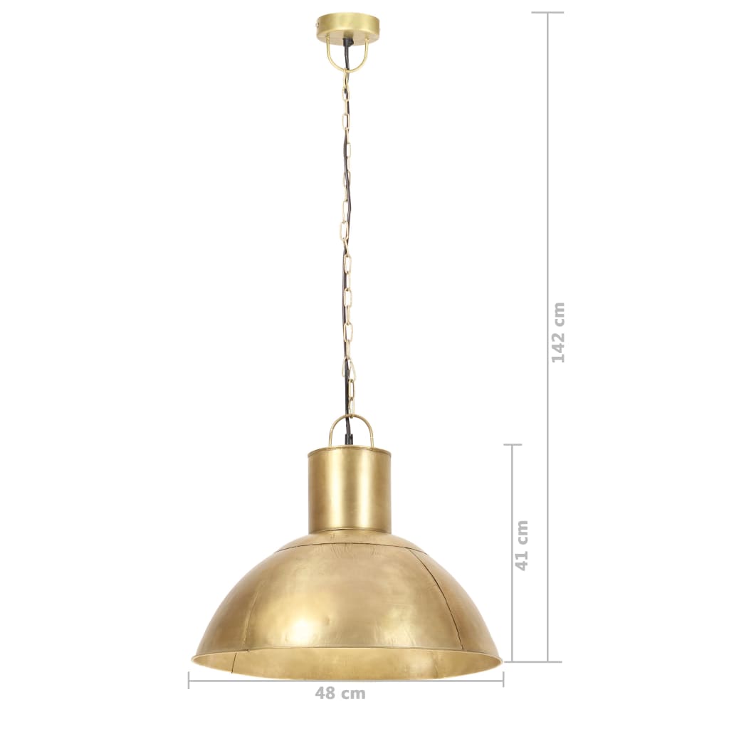 kerek sárgaréz függőlámpa 25 W 48 cm E27
