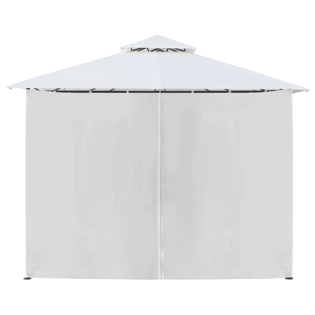 fehér pavilon függönyökkel 600 x 298 x 270 cm 180 g/m²