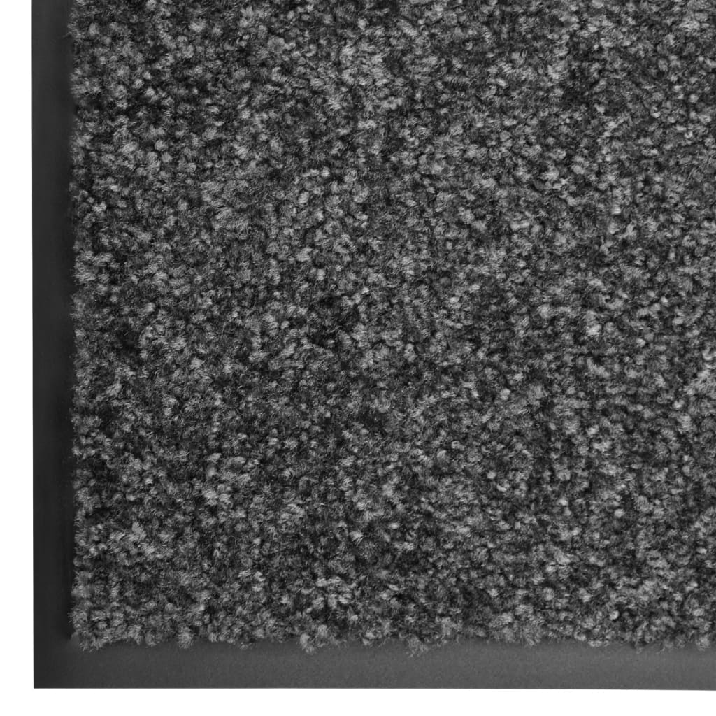 antracitszürke kimosható lábtörlő 60 x 180 cm