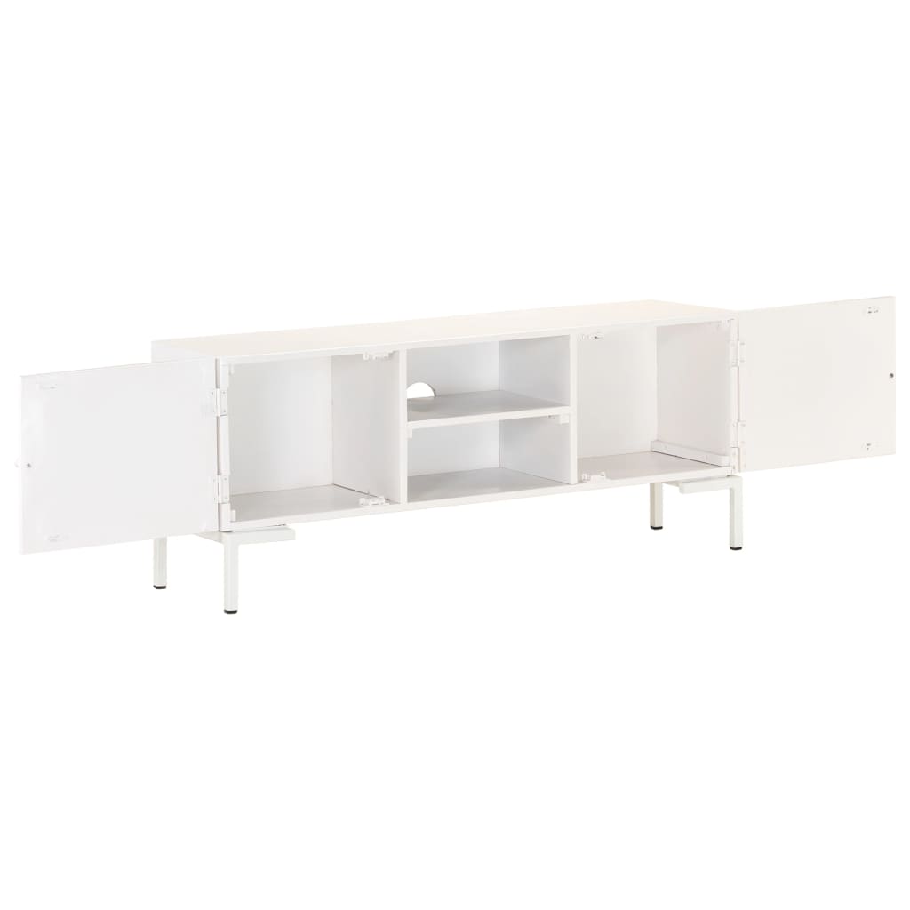 fehér tömör mangófa TV-szekrény 115 x 30 x 46 cm