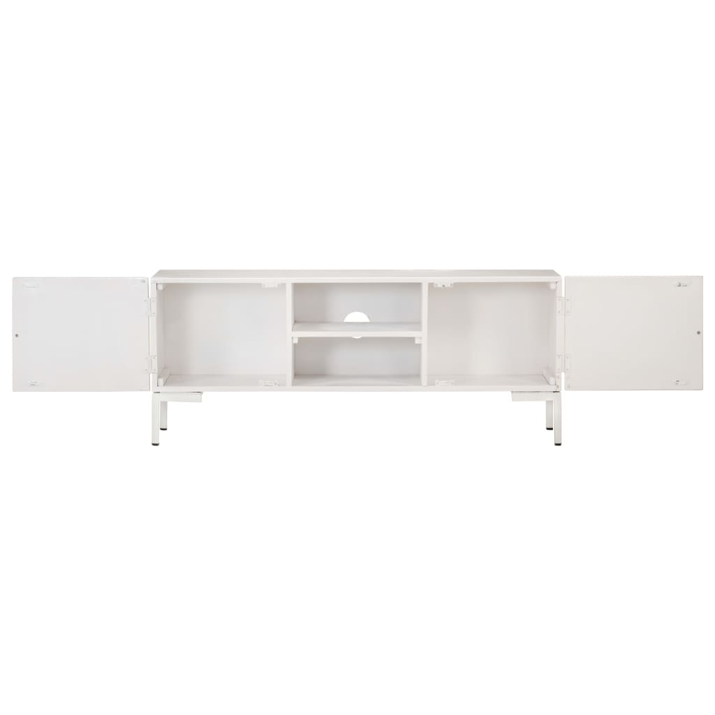 fehér tömör mangófa TV-szekrény 115 x 30 x 46 cm