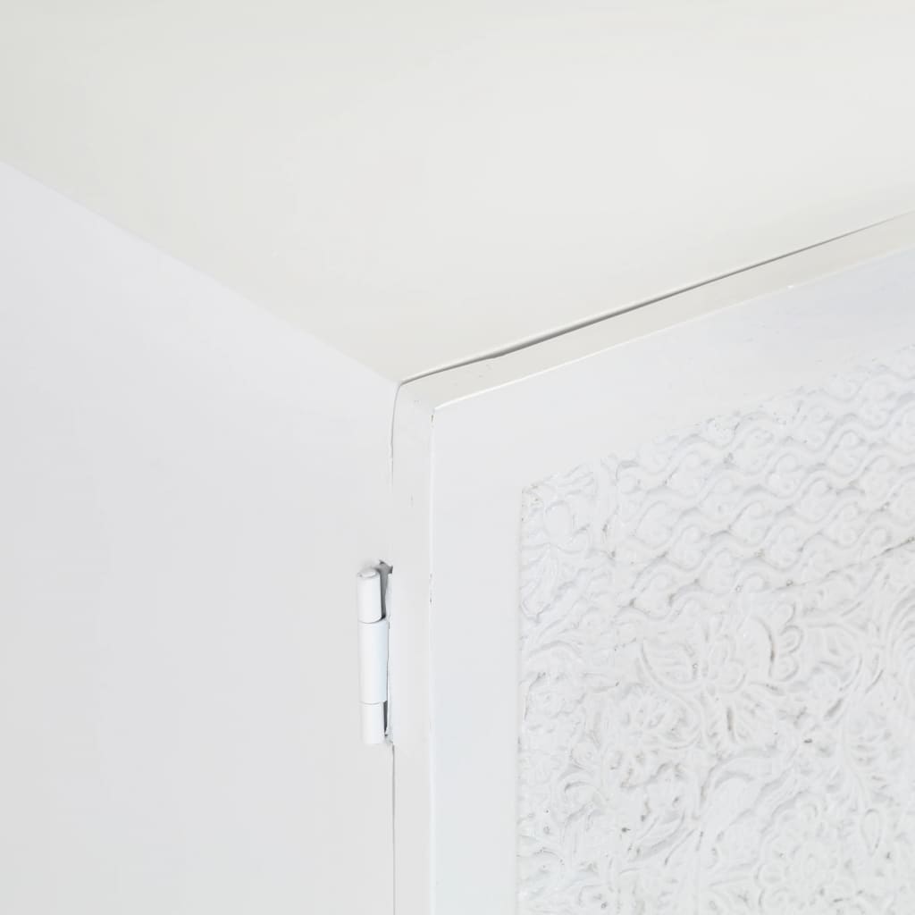 fehér tömör mangófa TV-szekrény 115 x 30 x 46 cm