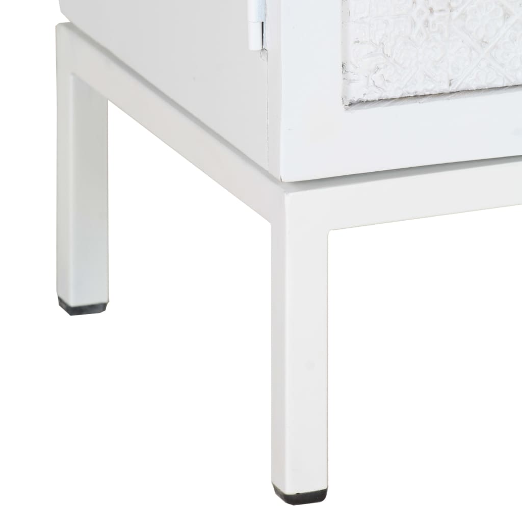 fehér tömör mangófa TV-szekrény 115 x 30 x 46 cm