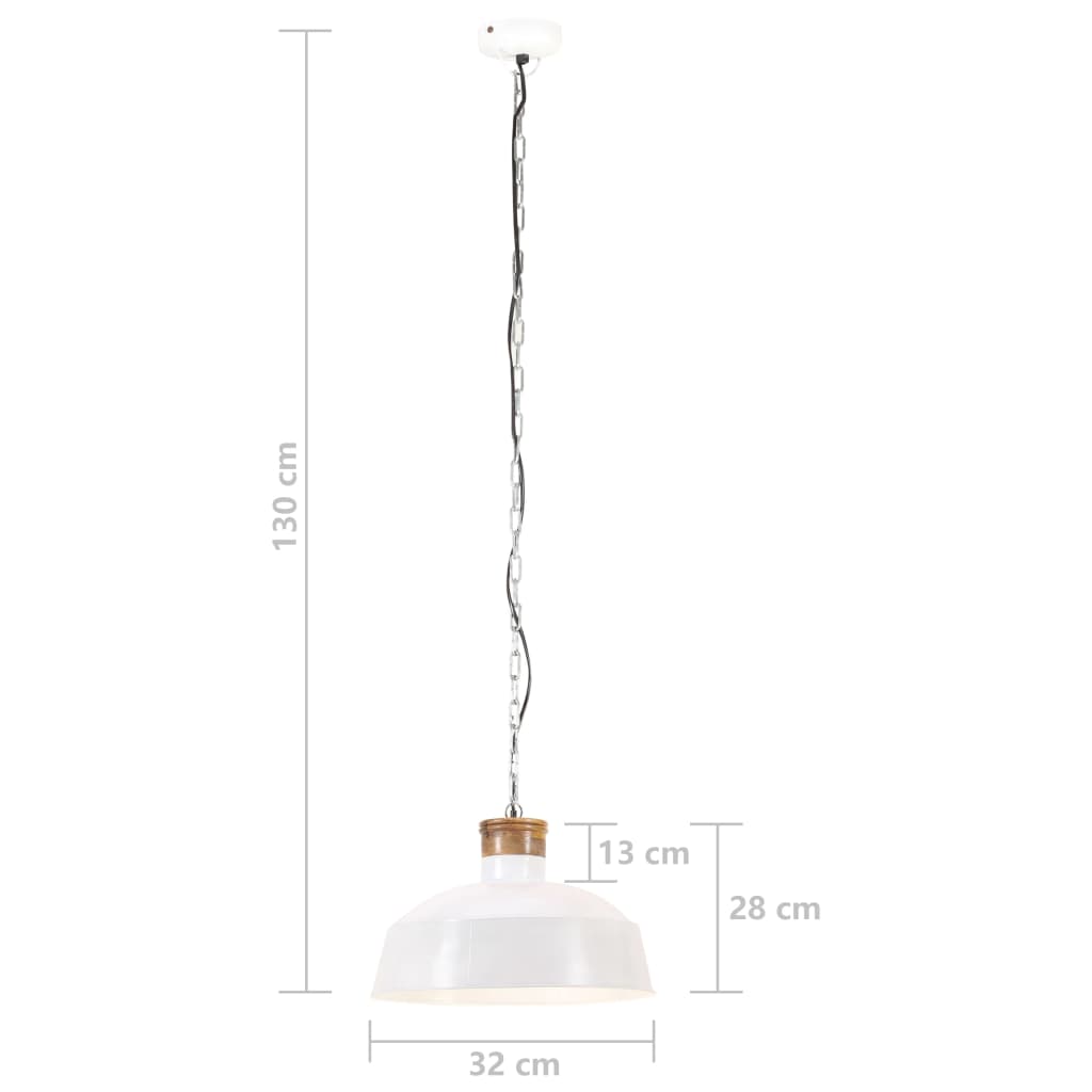 fehér ipari függőlámpa 32 cm E27
