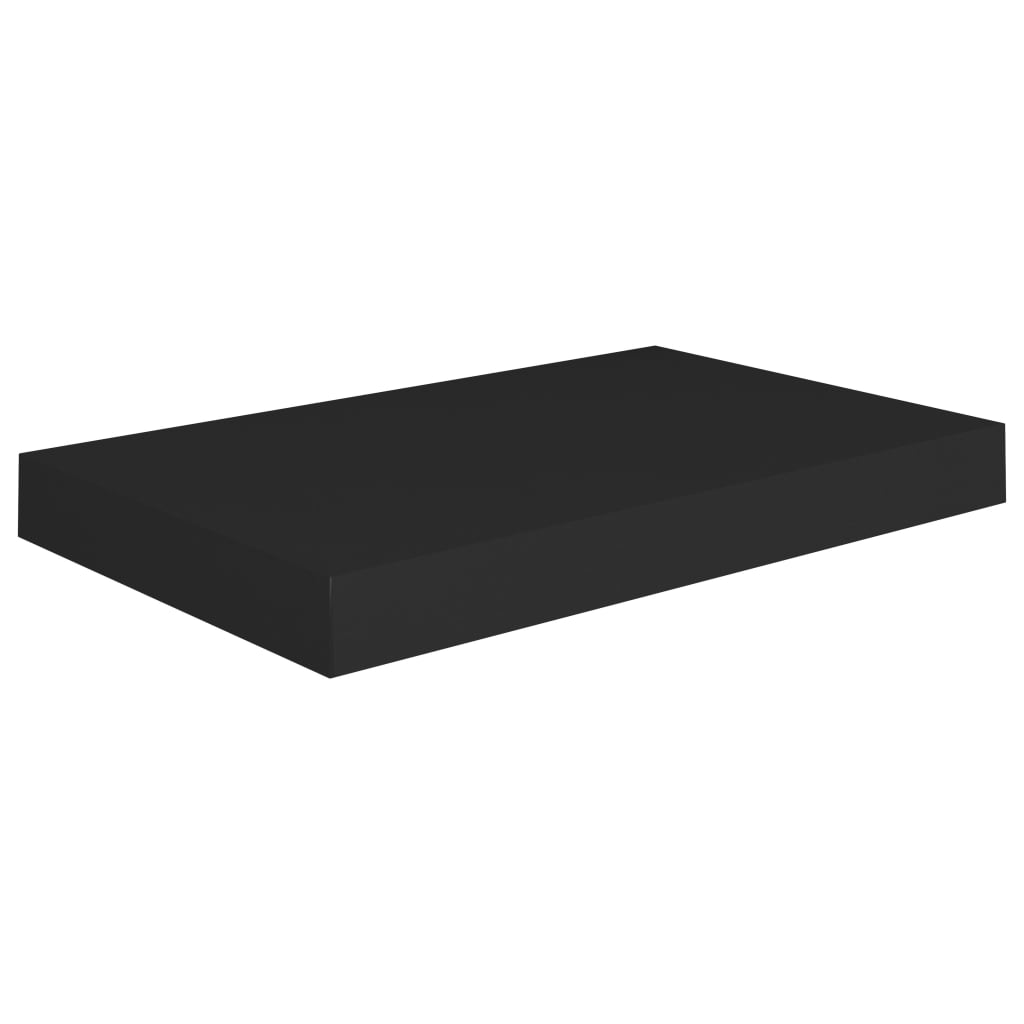 fekete MDF lebegő fali polc 40 x 23 x 3,8 cm