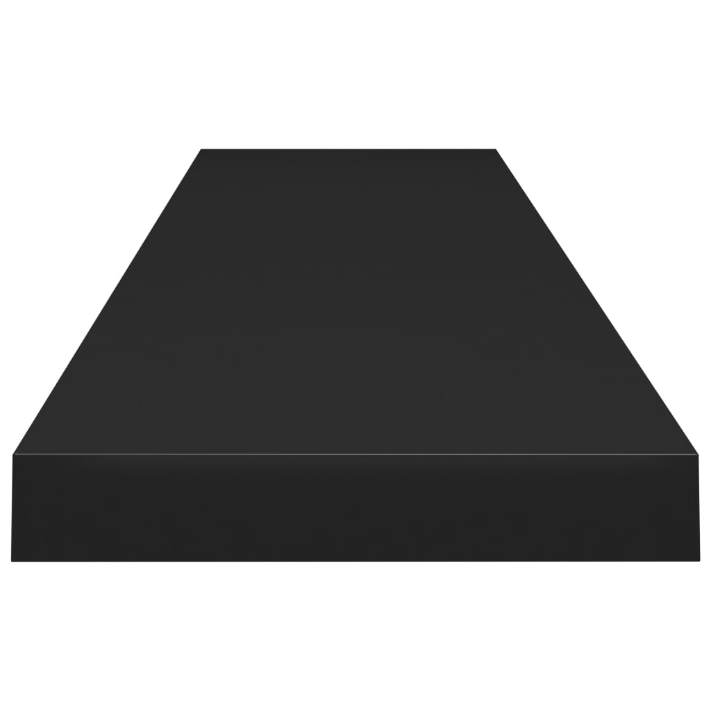 fekete MDF lebegő fali polc 120 x 23,5 x 3,8 cm