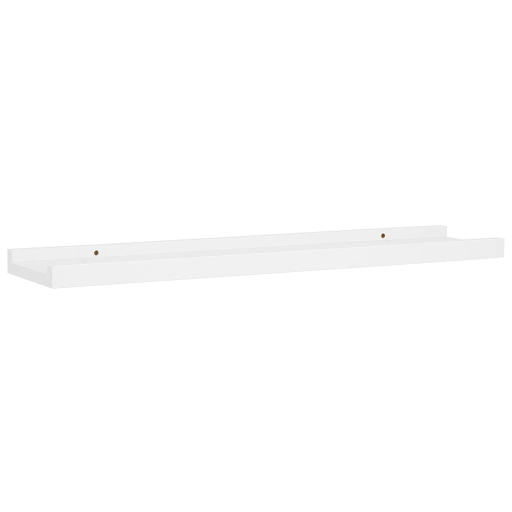 2 db fehér MDF szegélypolc képkeretekhez 60 x 9 x 3 cm