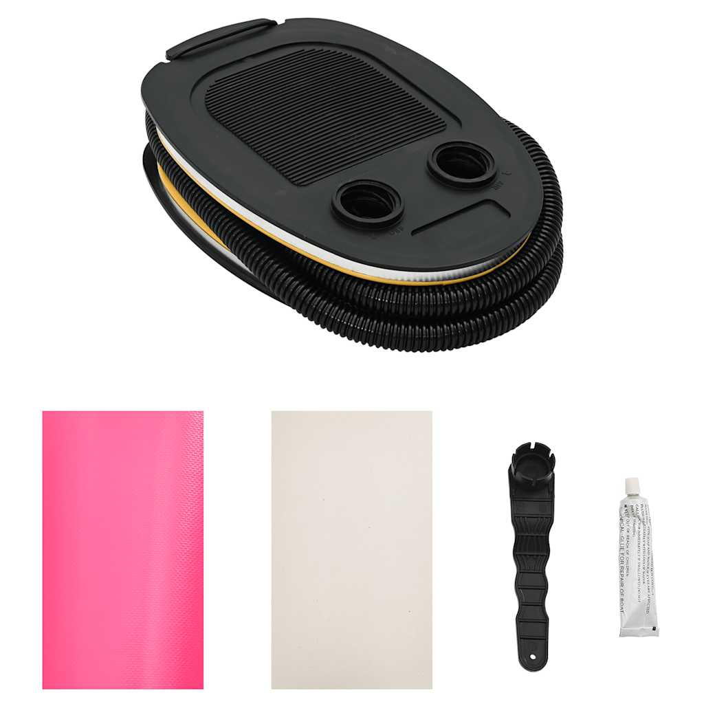 rózsaszín PVC felfújható tornahenger pumpával 100 x 60 cm