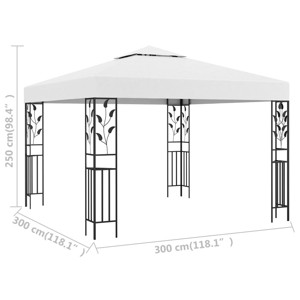 fehér pavilon 3 x 3 m 180 g/m²
