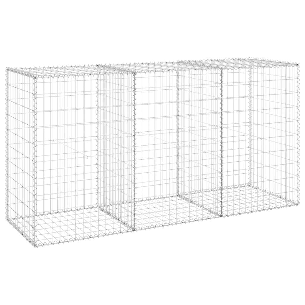horganyzott acél gabion fal fedéllel 200 x 60 x 100 cm