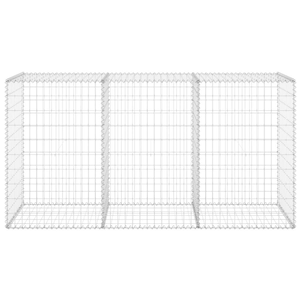 horganyzott acél gabion fal fedéllel 200 x 60 x 100 cm