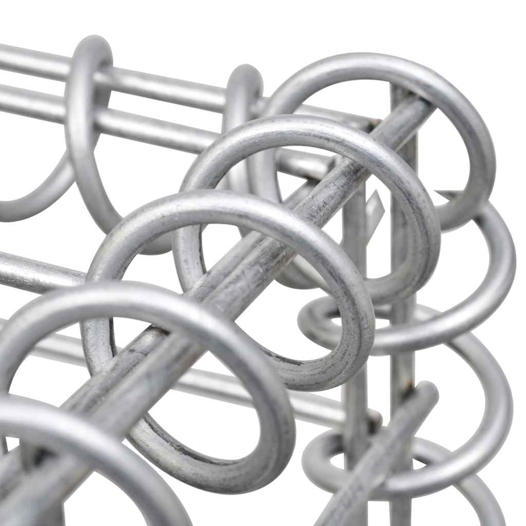 horganyzott acél gabion fal fedéllel 200 x 60 x 100 cm