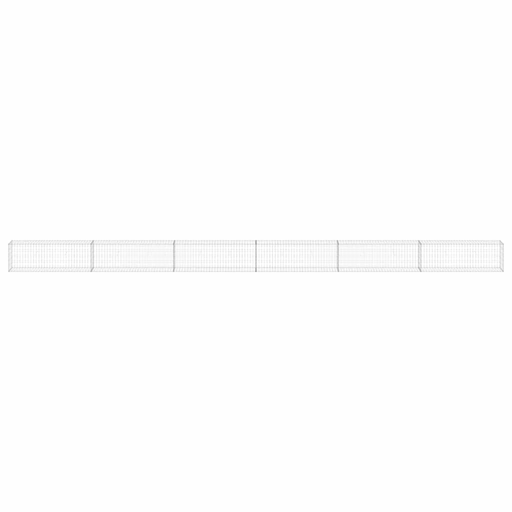 horganyzott acél gabion fal fedéllel 900 x 30 x 50 cm