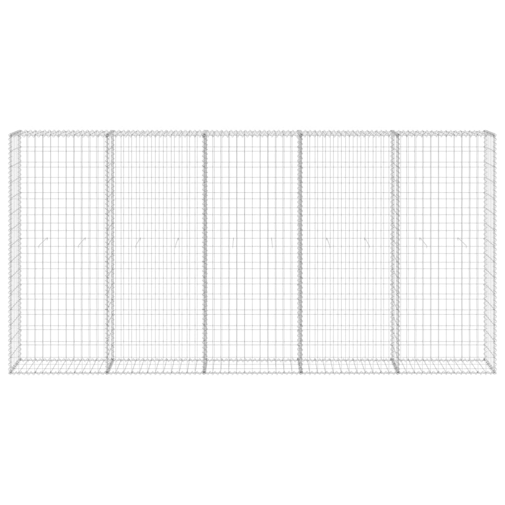 horganyzott acél gabion fal fedéllel 300 x 30 x 150 cm